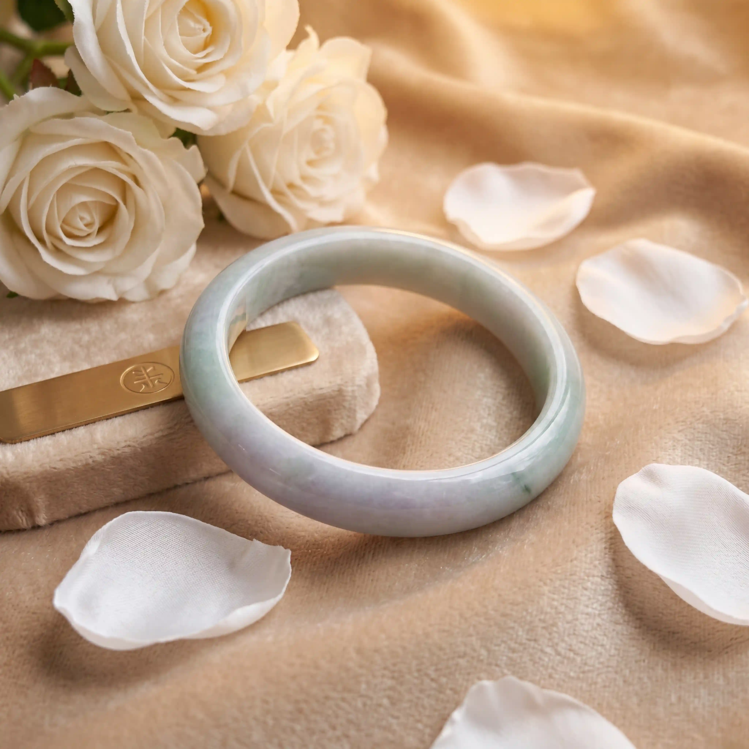 Seafoam Grace Faux Jade Bangle