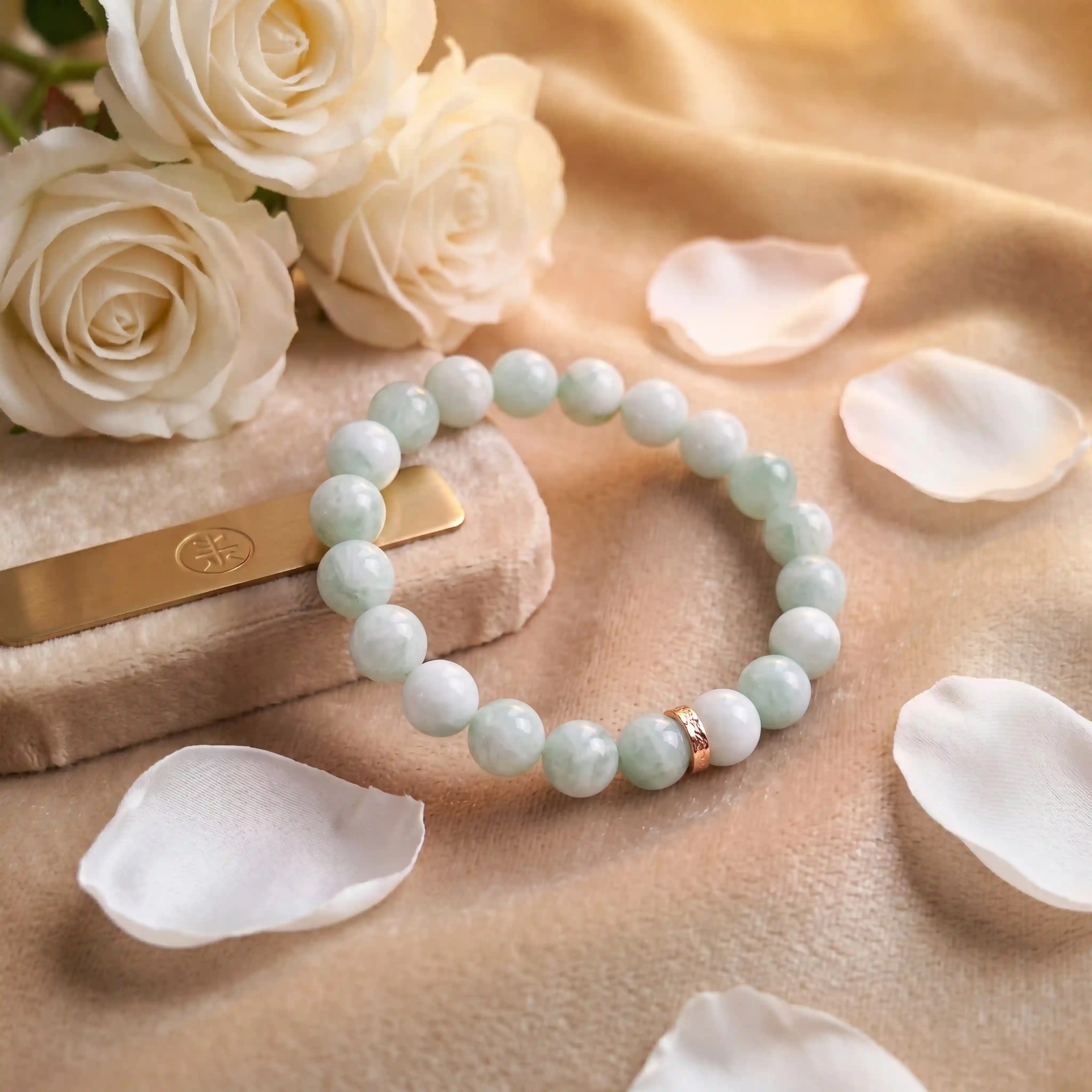 Green Angelite Bead Bracelet