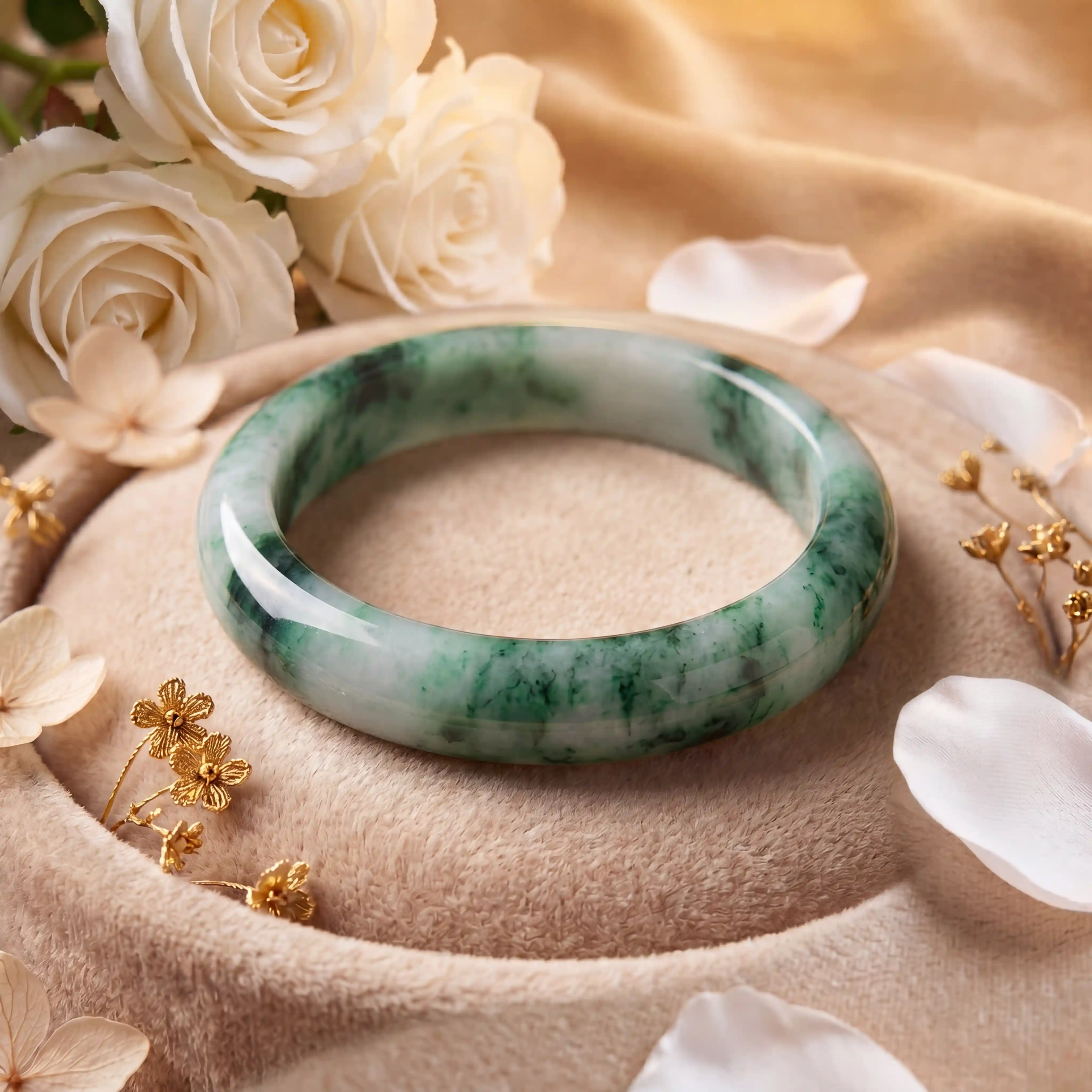 Emerald Dream Faux Jade Bangle