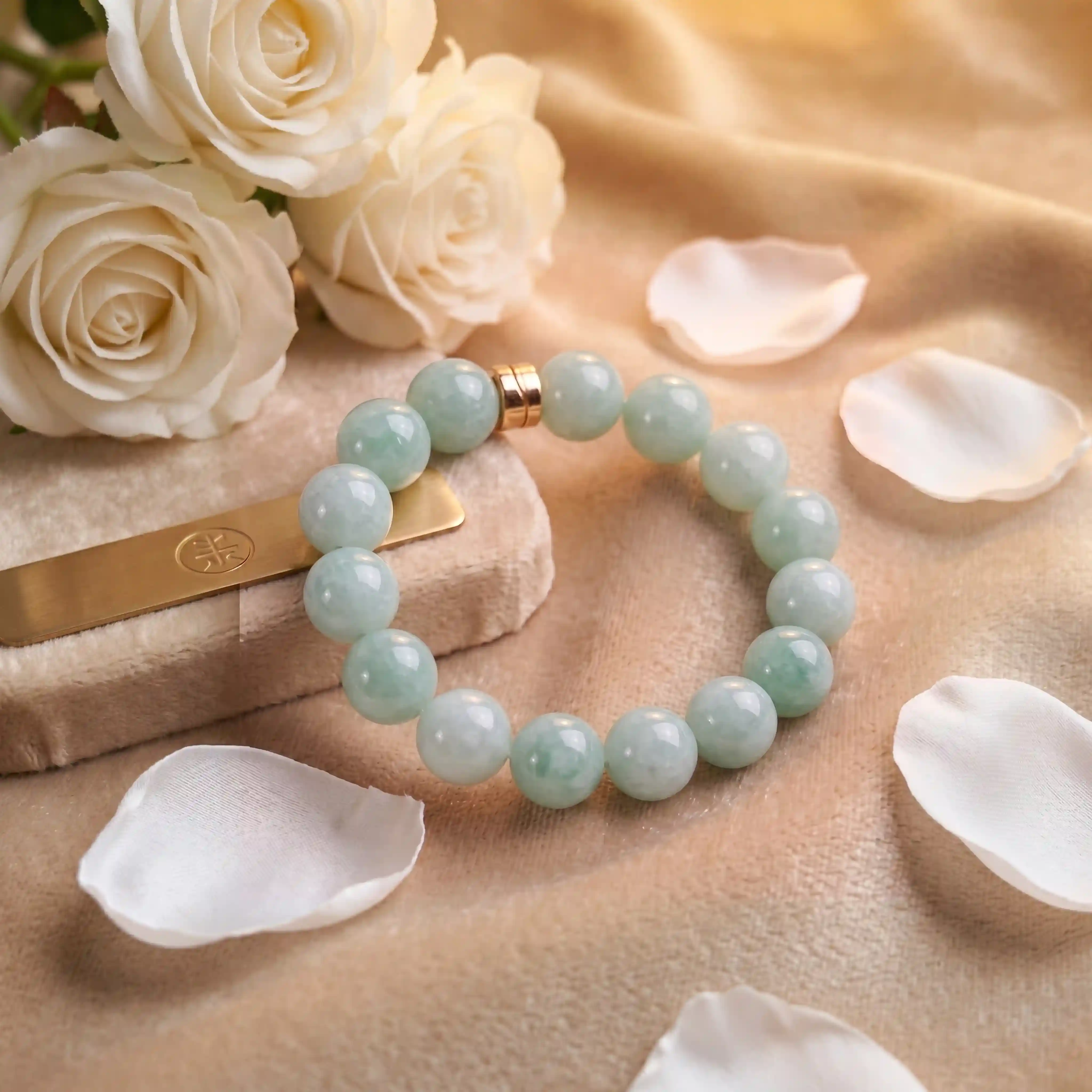 Aqua Muse Faux Jade Bead Bracelet